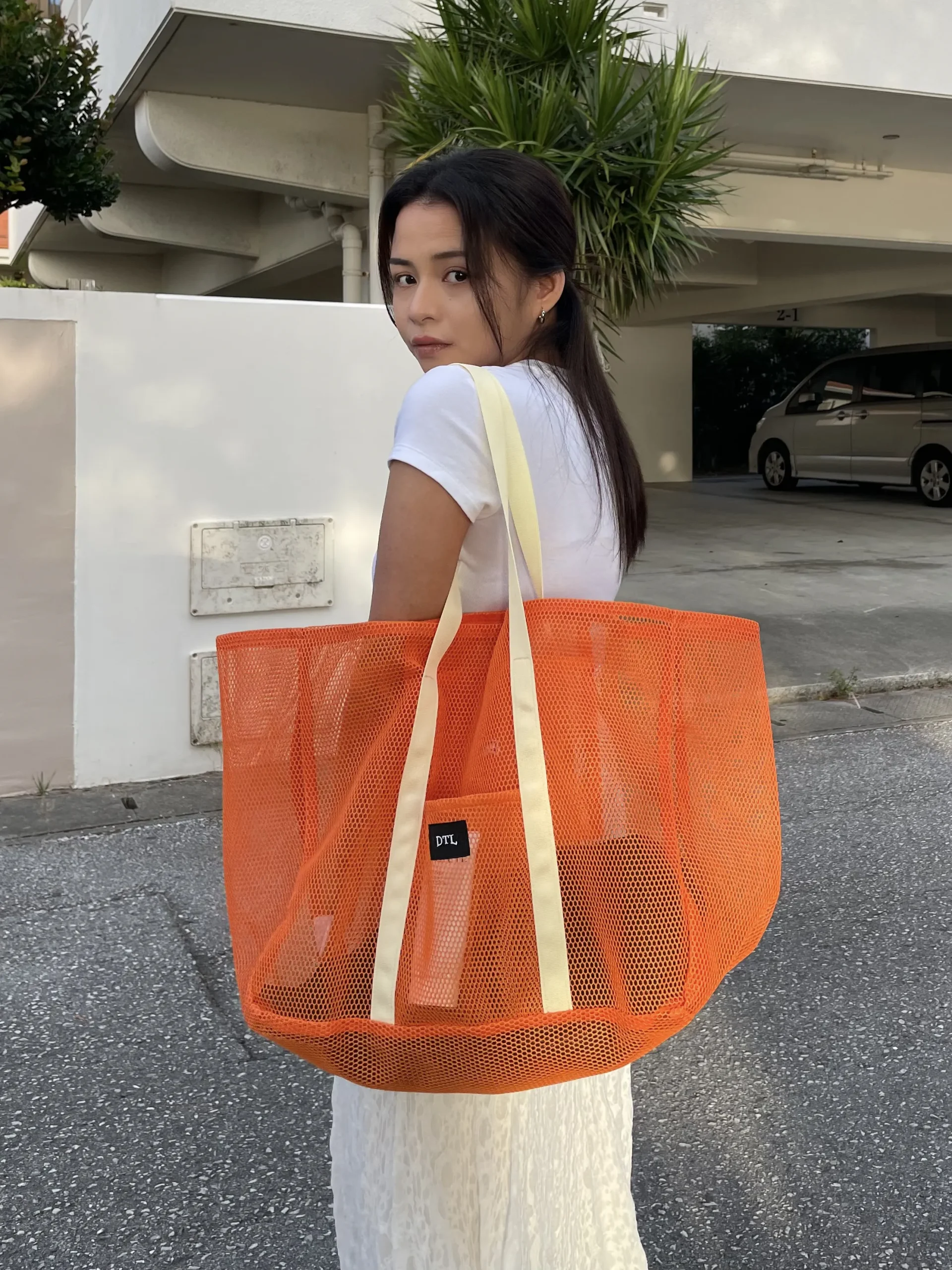 メッシュ トートバッグ（ORANGE） - DTL～当店オリジナルの